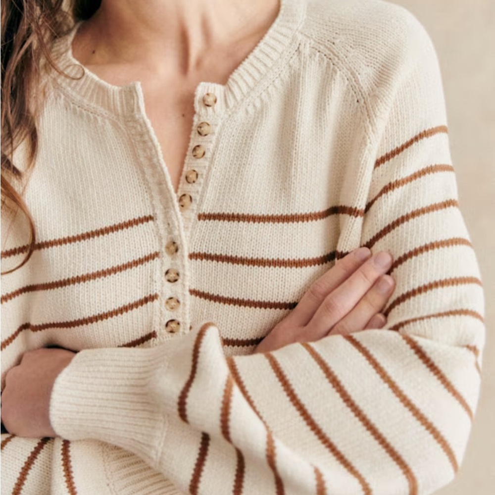Sezane Pull Leontine ecru / caramel
